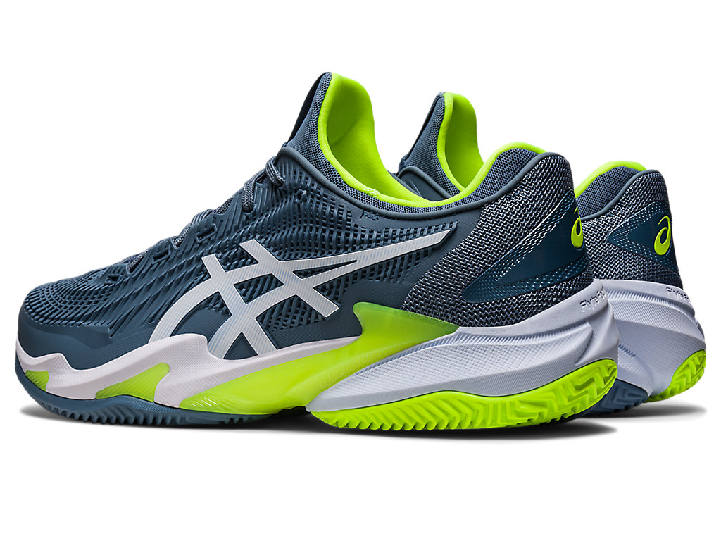 Pánské Tenisové Boty Asics Court Ff 3 Clay Šedé Blankyt Bílé | 3642-MZRXO