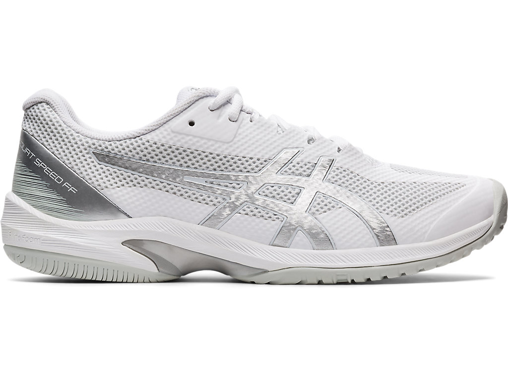 Pánské Tenisové Boty Asics Court Speed Ff Bílé Stříbrné | 6093-TJBMK