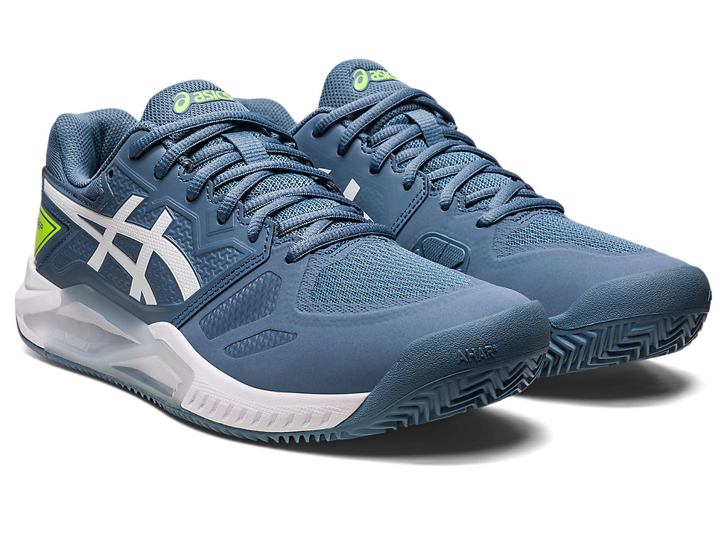 Pánské Tenisové Boty Asics Gel-Challenger 13 Clay Šedé Blankyt Bílé | 2897-FDMJC