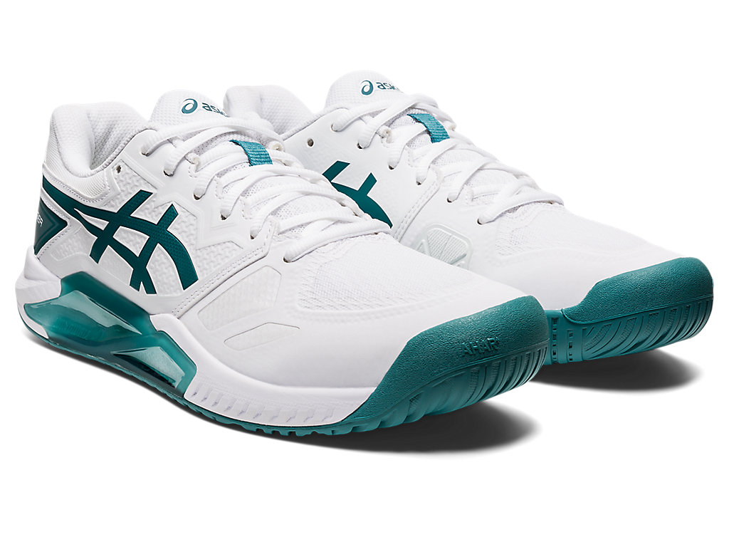 Pánské Tenisové Boty Asics Gel-Challenger 13 Bílé Tmavě Zelene | 7903-JUCAK