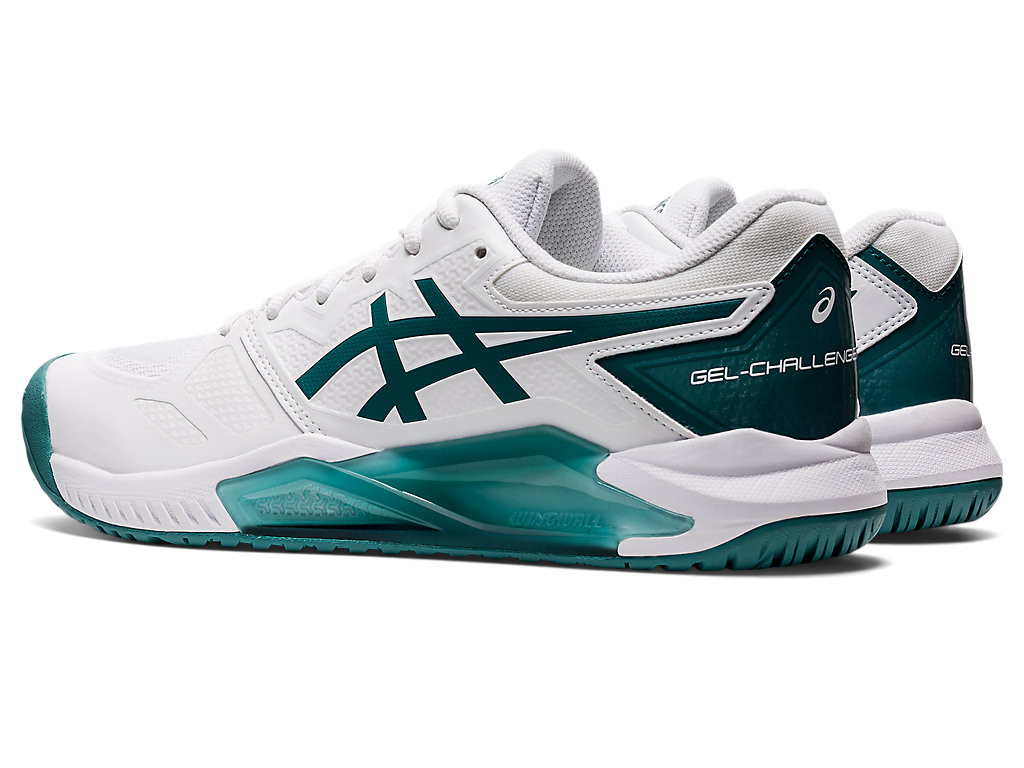 Pánské Tenisové Boty Asics Gel-Challenger 13 Bílé Tmavě Zelene | 7903-JUCAK