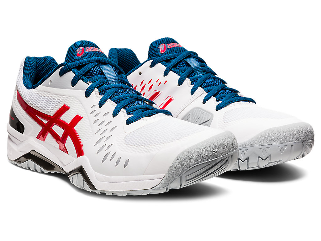 Pánské Tenisové Boty Asics Gel-Challenger 12 Bílé Červené | 9852-YGJWF