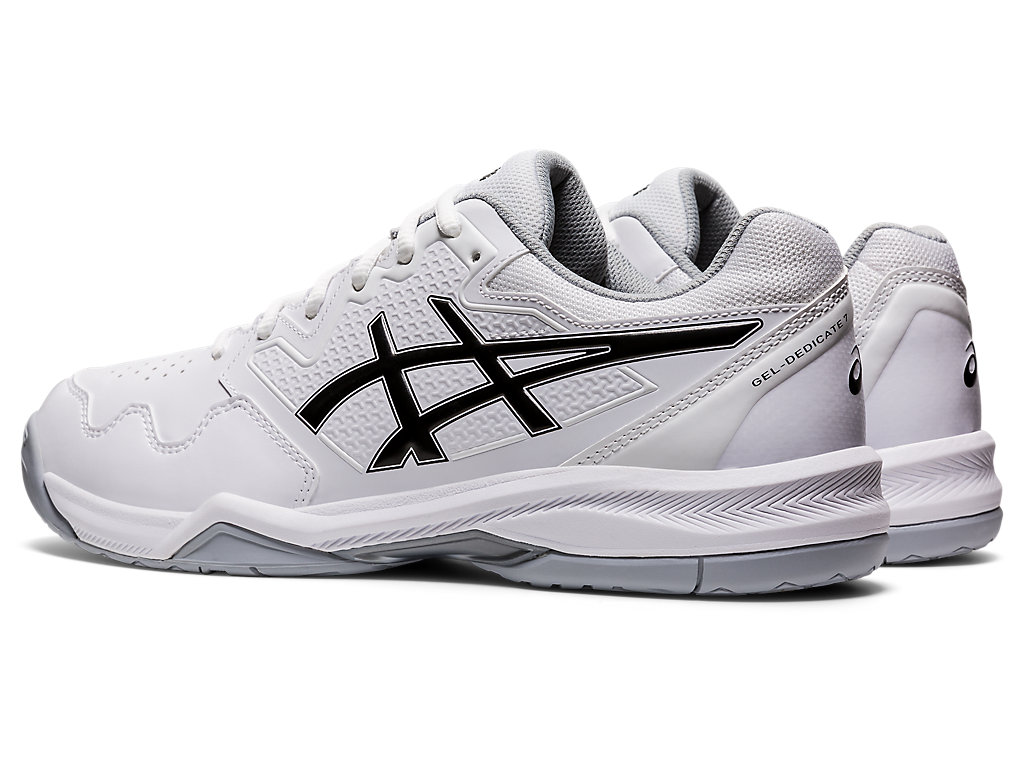 Pánské Tenisové Boty Asics Gel-Dedicate 7 Bílé Černé | 4509-RSKVZ