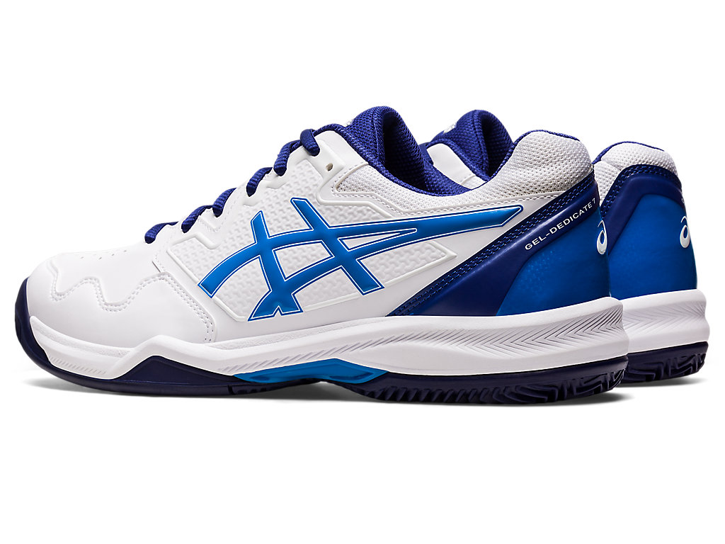 Pánské Tenisové Boty Asics Gel-Dedicate 7 Clay Bílé Blankyt | 4581-UEGQP