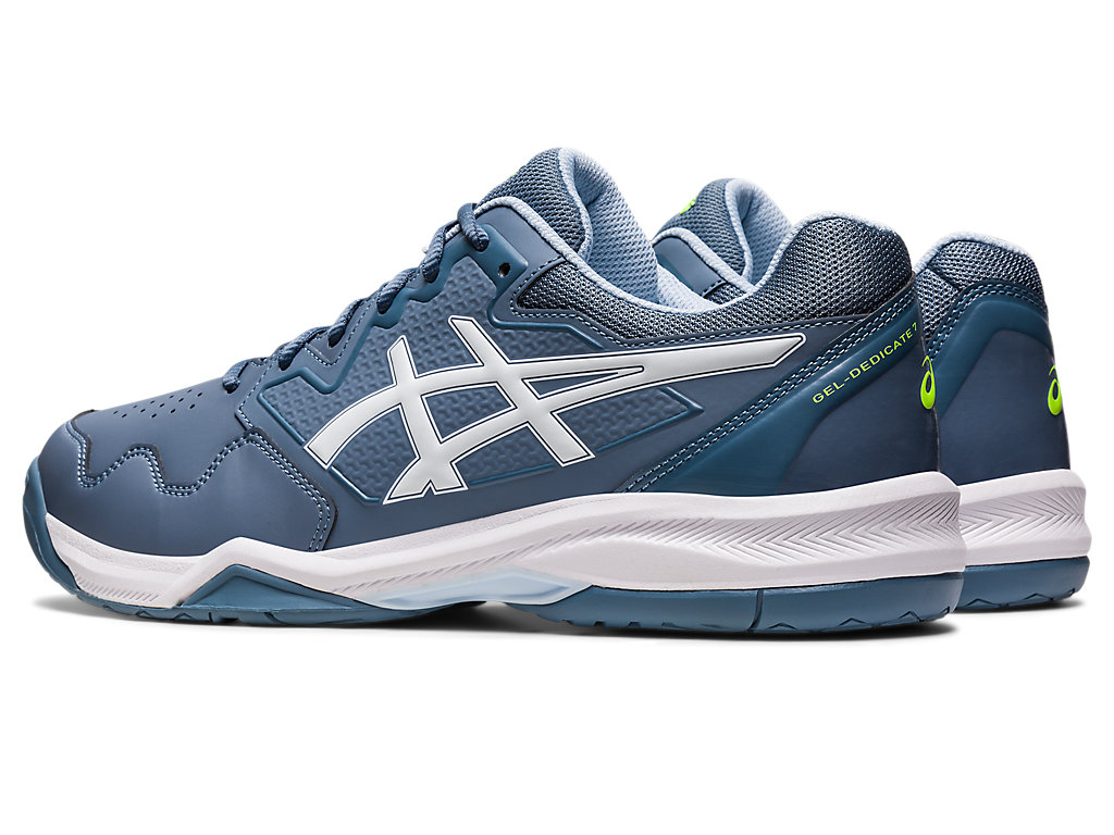 Pánské Tenisové Boty Asics Gel-Dedicate 7 Šedé Blankyt Bílé | 8192-USWXZ