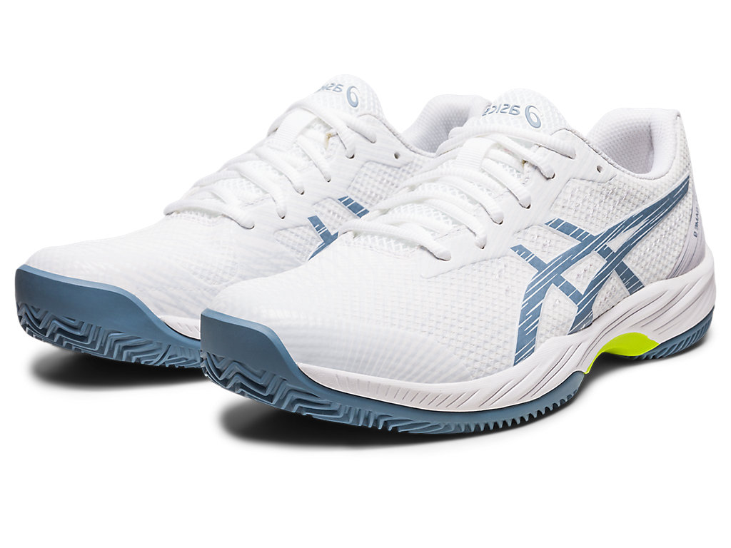 Pánské Tenisové Boty Asics Gel-Game 9 Clay/Oc Bílé Šedé Blankyt | 4375-TMZRE