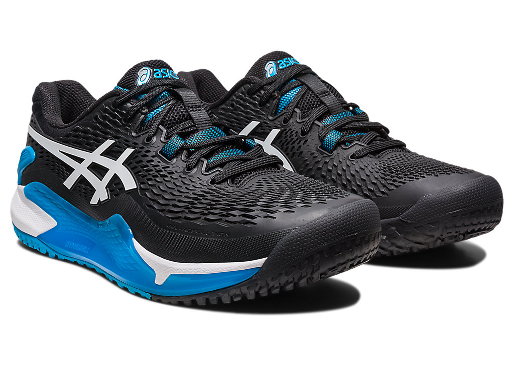 Pánské Tenisové Boty Asics Gel-Resolution 9 Oc Široké Černé Bílé | 1670-OKMUA