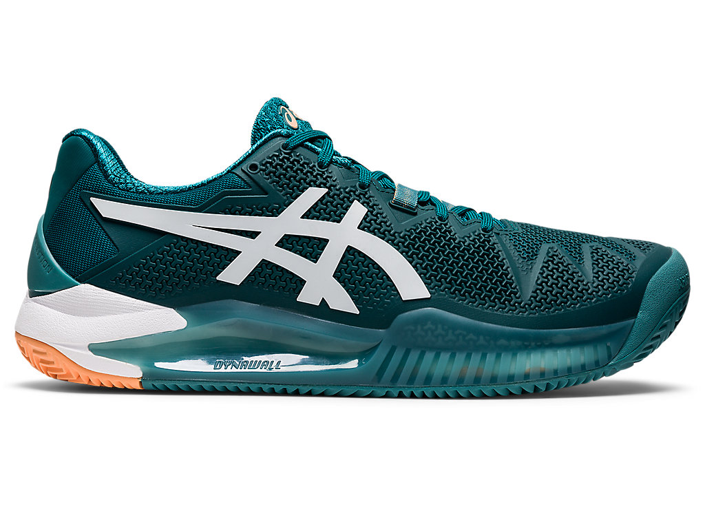 Pánské Tenisové Boty Asics Gel-Resolution 8 Clay Tmavě Zelene Bílé | 2976-UFPHZ