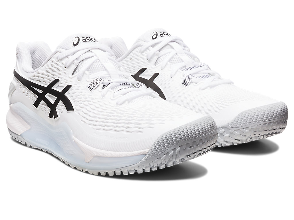 Pánské Tenisové Boty Asics Gel-Resolution 9 Oc Bílé Černé | 4137-HLFDX