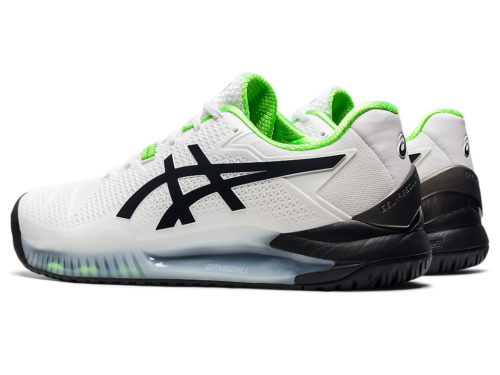 Pánské Tenisové Boty Asics Gel-Resolution 8 (2E) Bílé Zelene | 7041-JENDQ