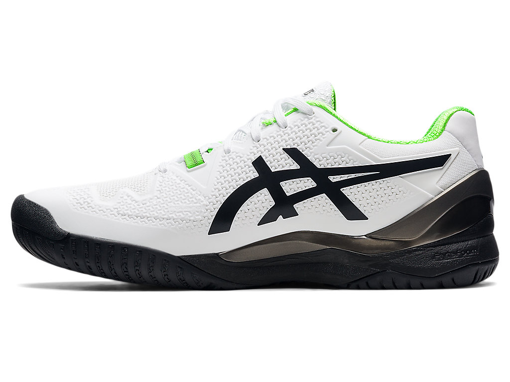 Pánské Tenisové Boty Asics Gel-Resolution 8 (2E) Bílé Zelene | 7041-JENDQ