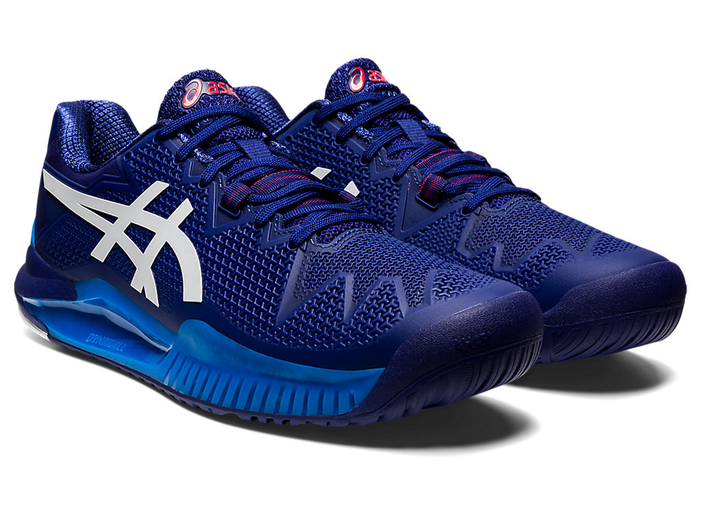 Pánské Tenisové Boty Asics Gel-Resolution 8 Blankyt Bílé | 7351-XSKEA