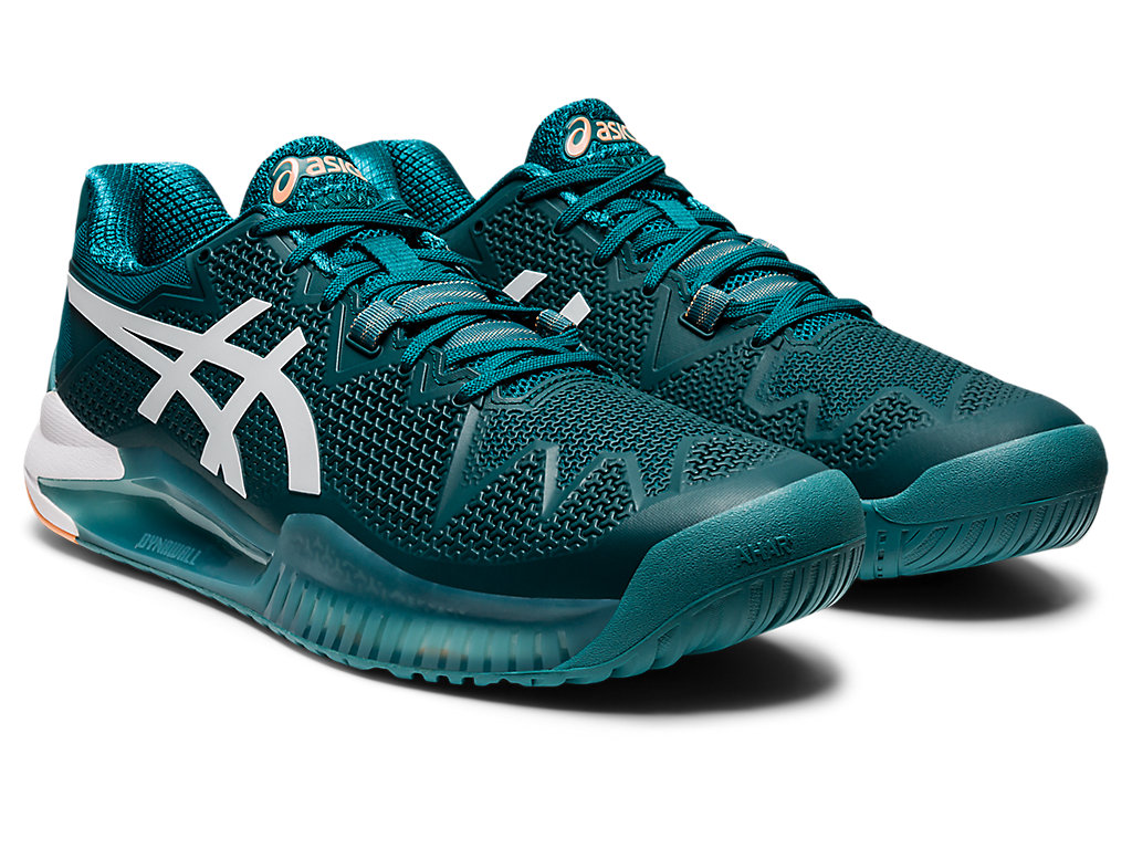 Pánské Tenisové Boty Asics Gel-Resolution 8 Tmavě Zelene Bílé | 8219-TIZWN