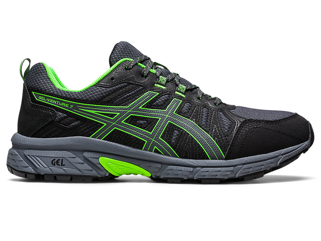 Pánské Trailové Běžecké Boty Asics Gel-Venture 7 (4E) Tmavě Šedé Zelene | 0584-ZIVQB