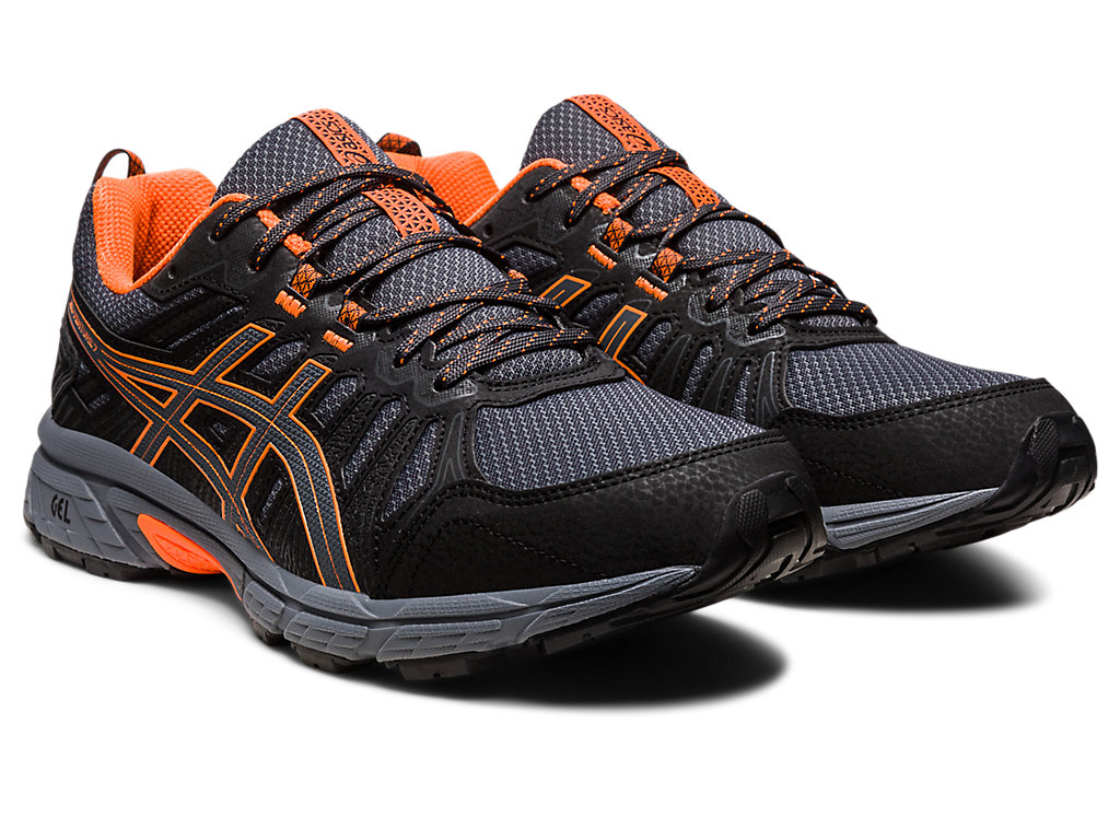 Pánské Trailové Běžecké Boty Asics Gel-Venture 7 Tmavě Šedé Oranžové | 3129-PAIBN