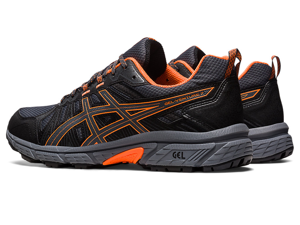 Pánské Trailové Běžecké Boty Asics Gel-Venture 7 Tmavě Šedé Oranžové | 3129-PAIBN