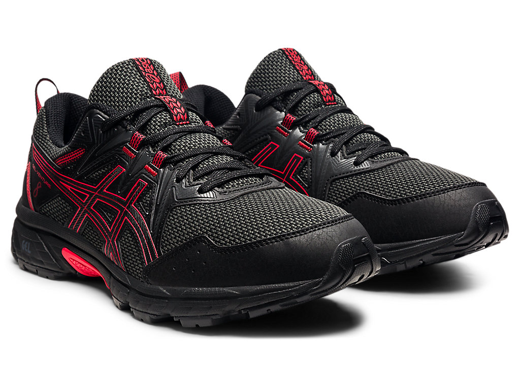 Pánské Trailové Běžecké Boty Asics Gel-Venture 8 Černé Červené | 3679-MIZOG