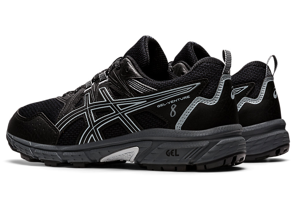 Pánské Trailové Běžecké Boty Asics Gel-Venture 8 (D) Černé Šedé | 6490-KJQCT