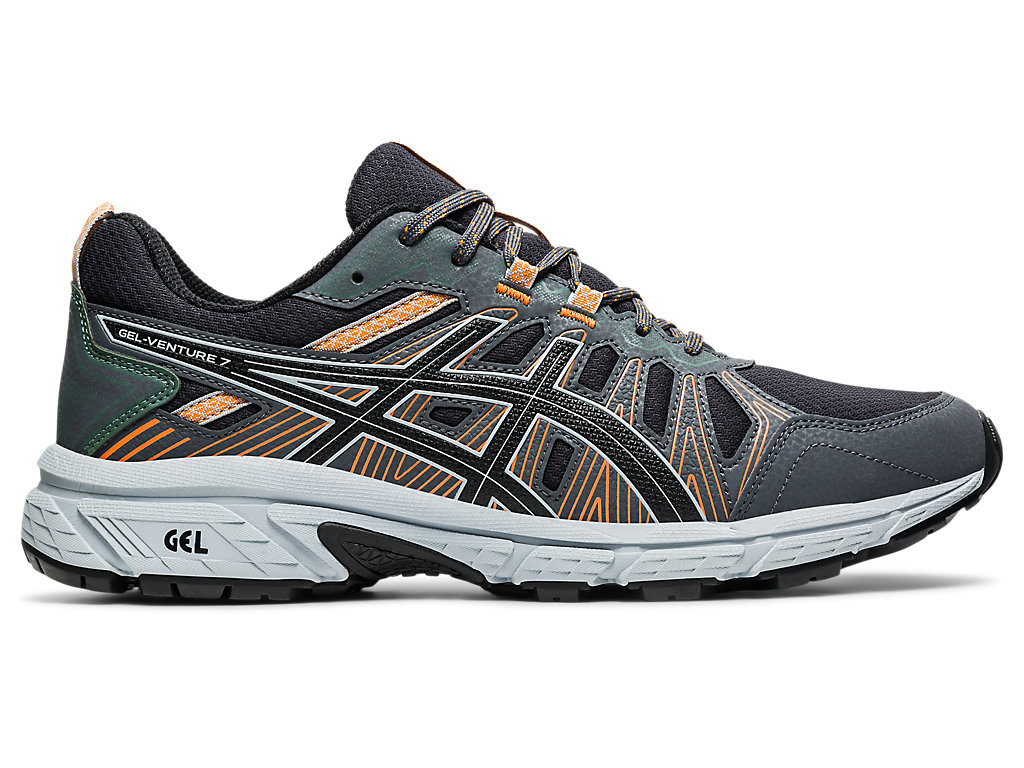 Pánské Trailové Běžecké Boty Asics Gel-Venture 7 Tmavě Šedé Černé | 6510-NRKTL