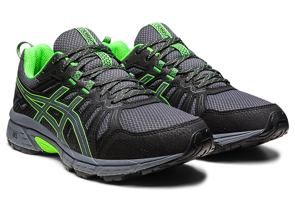 Pánské Trailové Běžecké Boty Asics Gel-Venture 7 Tmavě Šedé Zelene | 6581-QDRLC