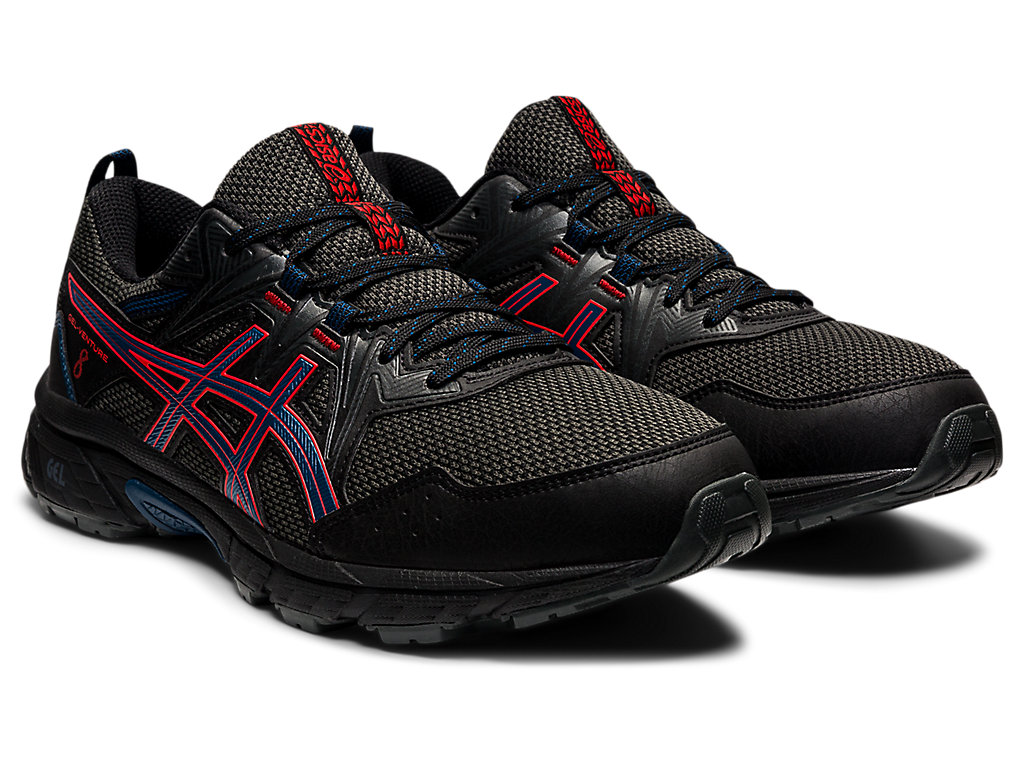 Pánské Trailové Běžecké Boty Asics Gel-Venture 8 Černé Červené | 8476-SURNH