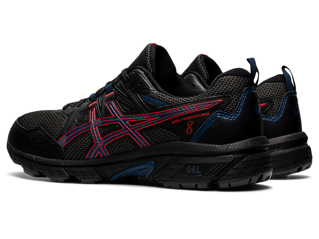 Pánské Trailové Běžecké Boty Asics Gel-Venture 8 Černé Červené | 8476-SURNH