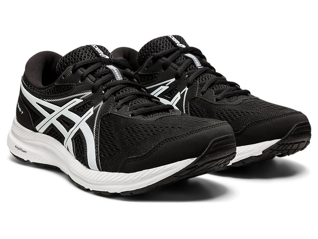 Pánské Trekové Boty Asics Gel-Contend 7 (4E) Černé Bílé | 3056-RXHWE