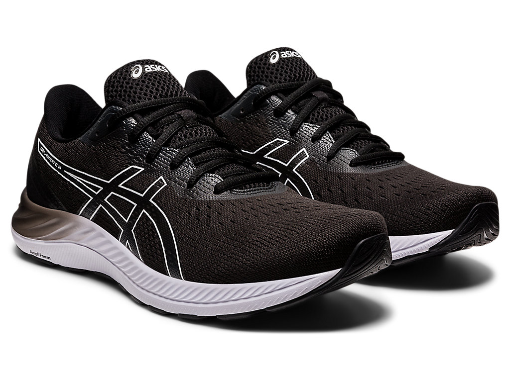 Pánské Trekové Boty Asics Gel-Excite 8 (4E) Černé Bílé | 4216-TWMYZ