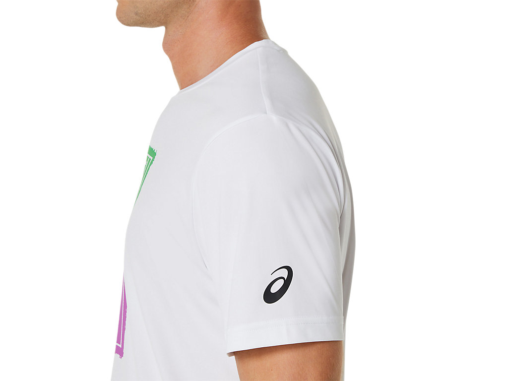 Pánské Tričko Asics Court Gs Grafická Tee Bílé | 1760-ZXOJR