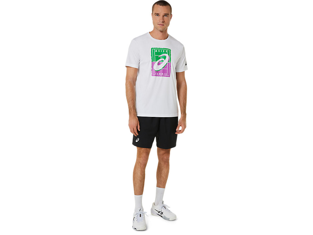 Pánské Tričko Asics Court Gs Grafická Tee Bílé | 1760-ZXOJR