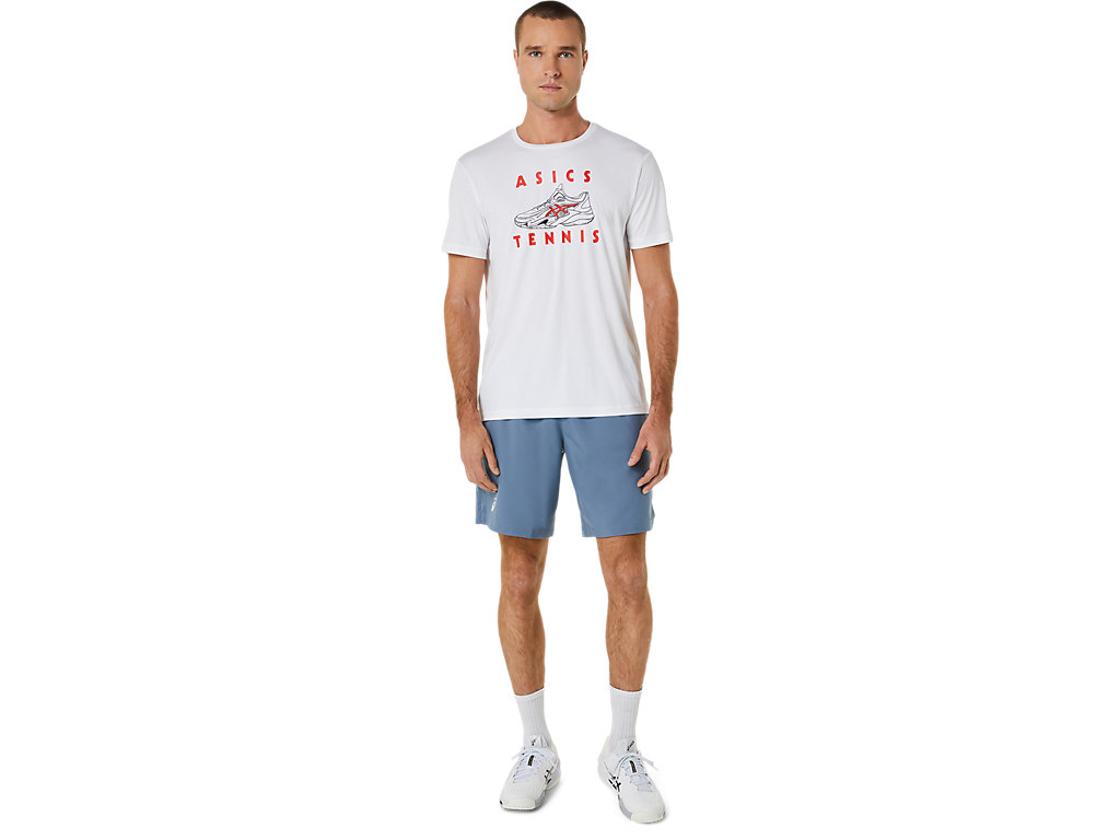 Pánské Tričko Asics Court Shoes Grafická Tee Bílé | 6045-EGYTK