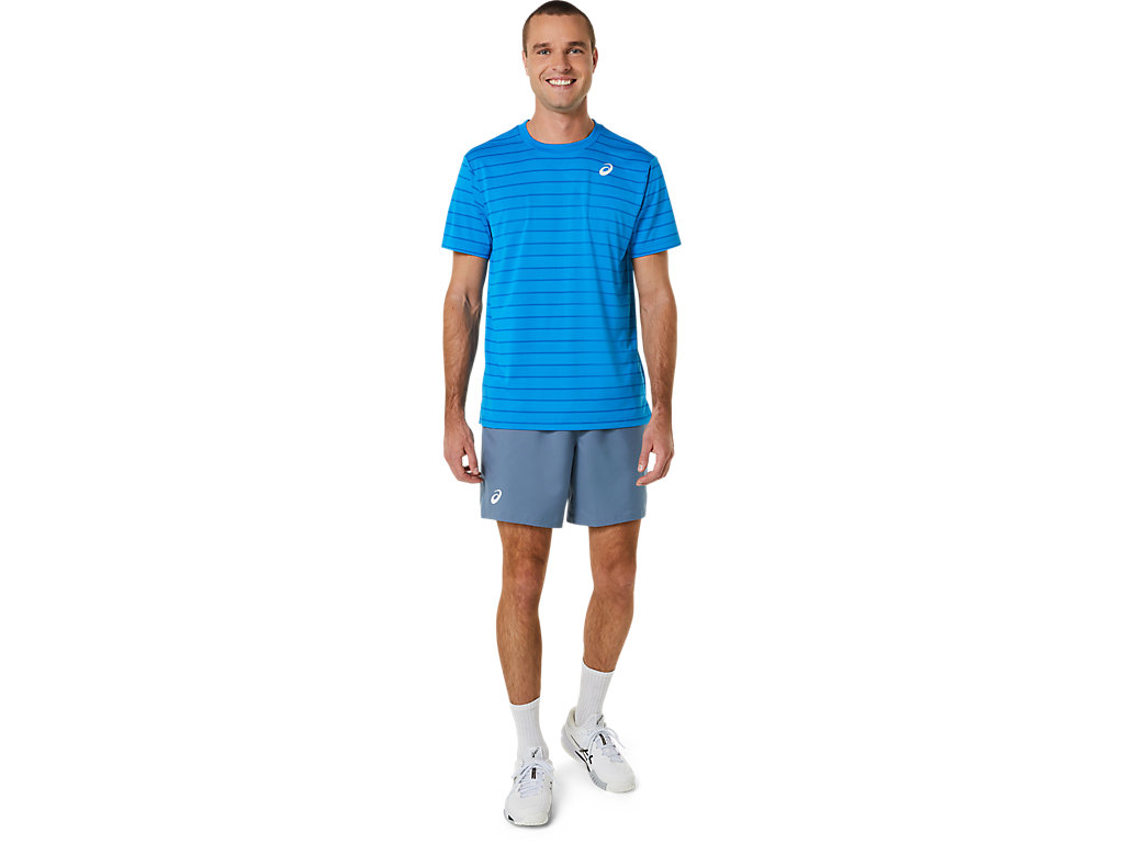 Pánské Tričko Asics Court Stripe Sleeve Blankyt | 1083-EUXOJ