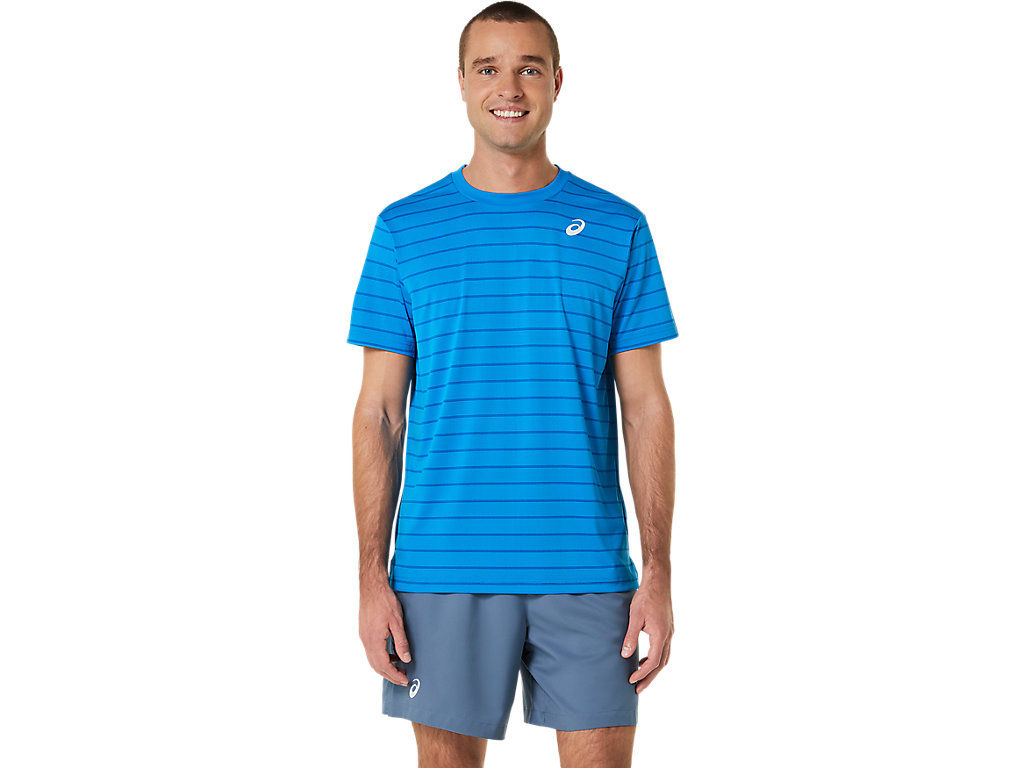 Pánské Tričko Asics Court Stripe Sleeve Blankyt | 1083-EUXOJ