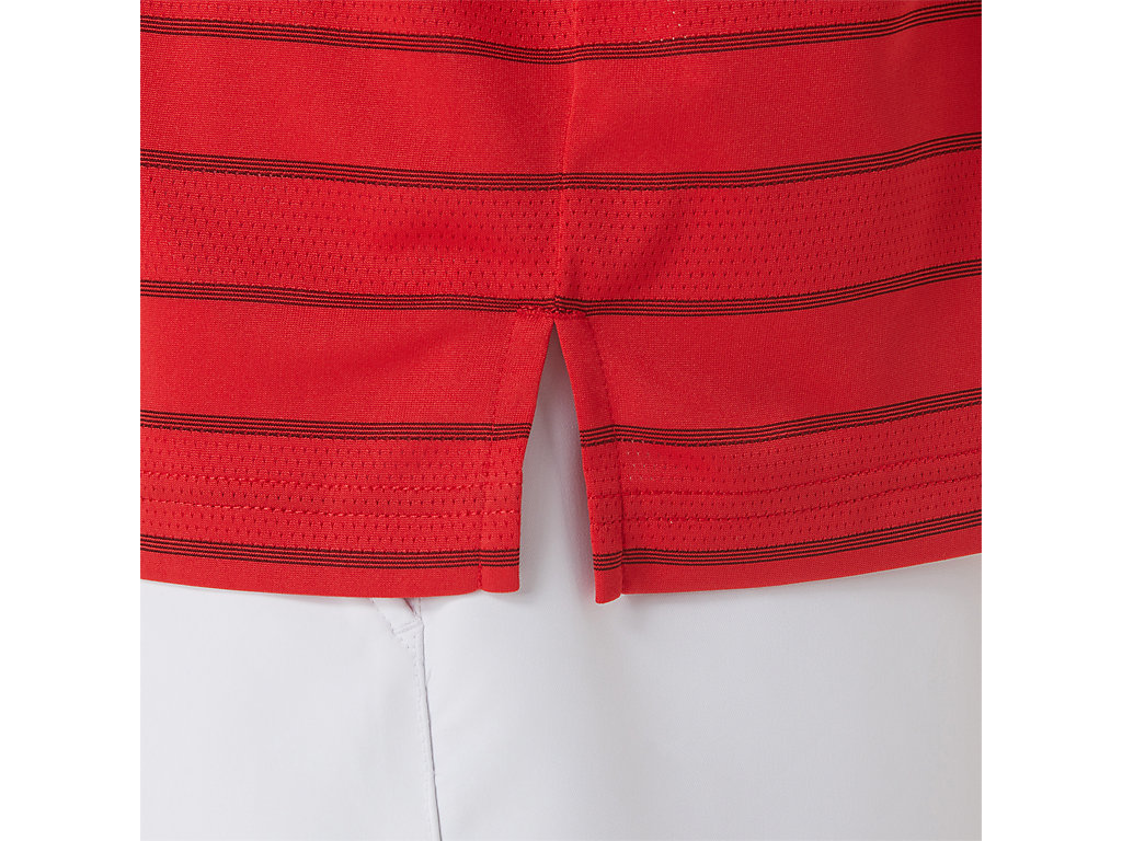 Pánské Tričko Asics Court Stripe Sleeve Červené | 7251-WQHJD