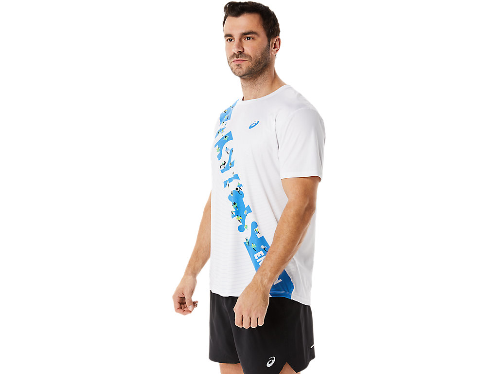 Pánské Tričko Asics Ekiden Sleeve Bílé Blankyt | 4516-RIGAJ