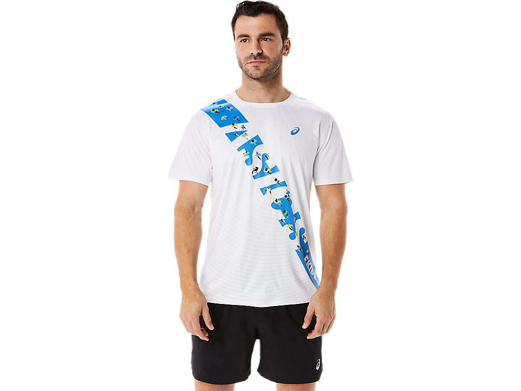 Pánské Tričko Asics Ekiden Sleeve Bílé Blankyt | 4516-RIGAJ