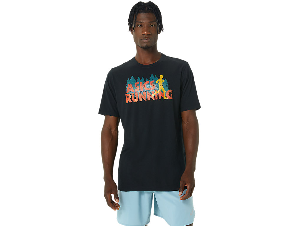 Pánské Tričko Asics Evergreen Trailové Run Tee Černé | 9270-DFZCP