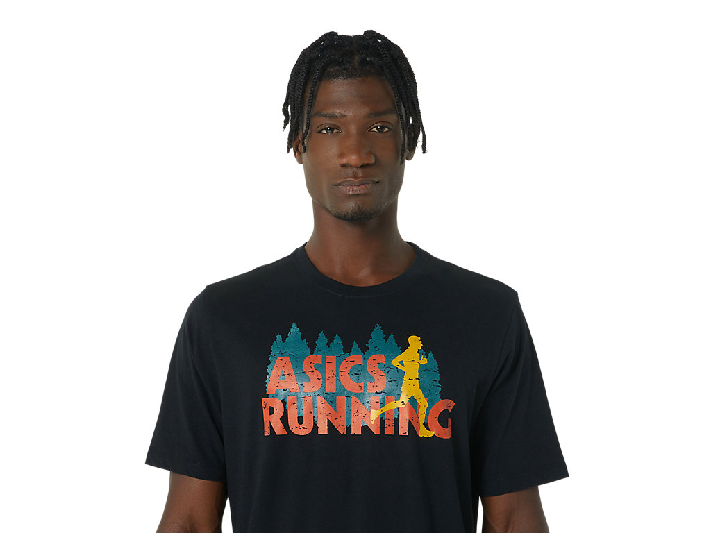 Pánské Tričko Asics Evergreen Trailové Run Tee Černé | 9270-DFZCP