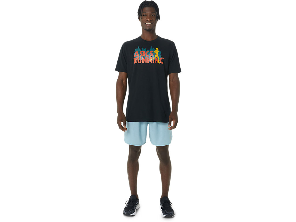 Pánské Tričko Asics Evergreen Trailové Run Tee Černé | 9270-DFZCP