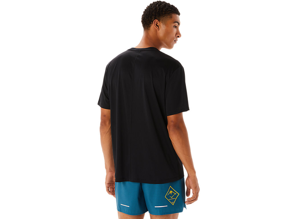 Pánské Tričko Asics Fujitrail Logo Sleeve Černé | 6514-PCYIU