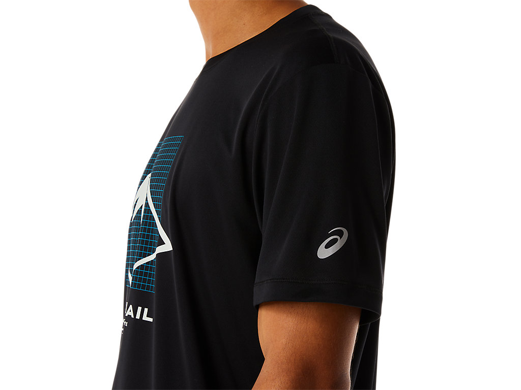 Pánské Tričko Asics Fujitrail Logo Sleeve Černé | 6514-PCYIU