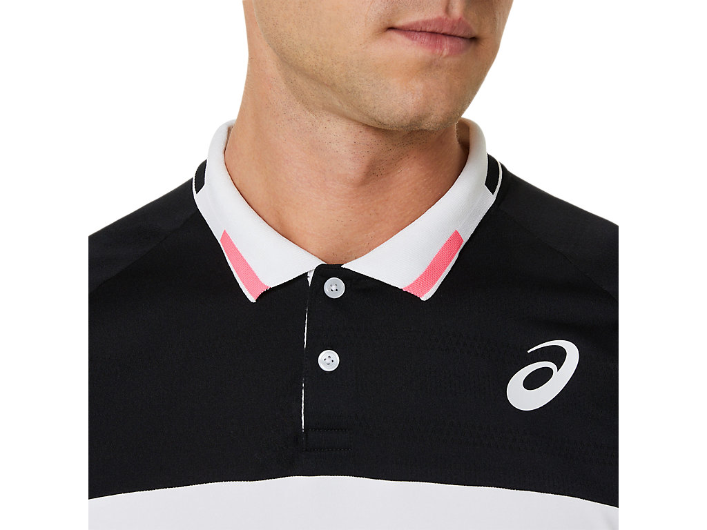 Pánské Tričko Asics Match Polo-Shirt Černé Šedé | 0568-ZAISM