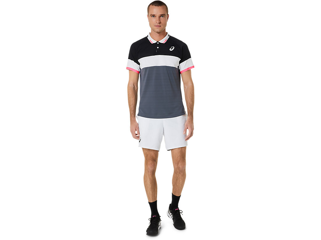 Pánské Tričko Asics Match Polo-Shirt Černé Šedé | 0568-ZAISM