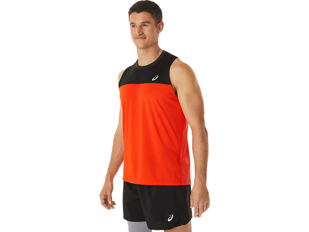 Pánské Tričko Asics Race Singlet Černé Růžové | 2436-SVMNT