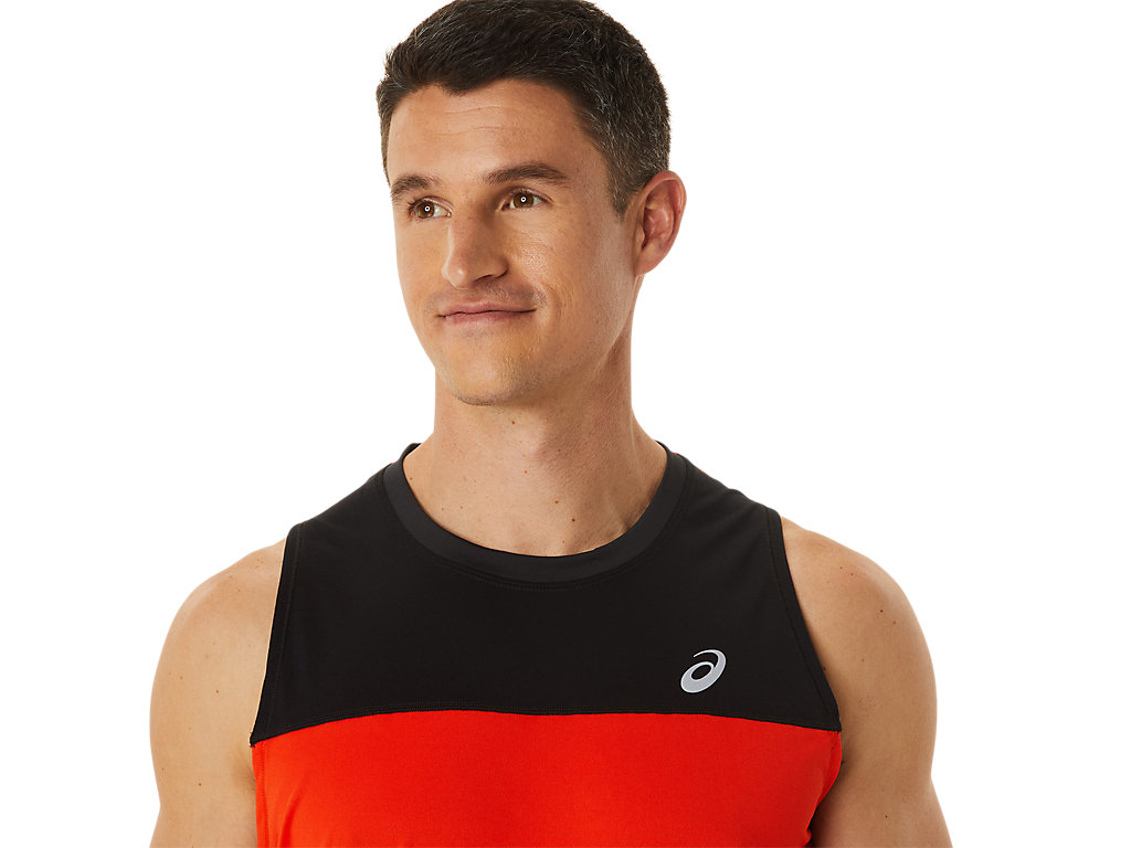 Pánské Tričko Asics Race Singlet Černé Růžové | 2436-SVMNT