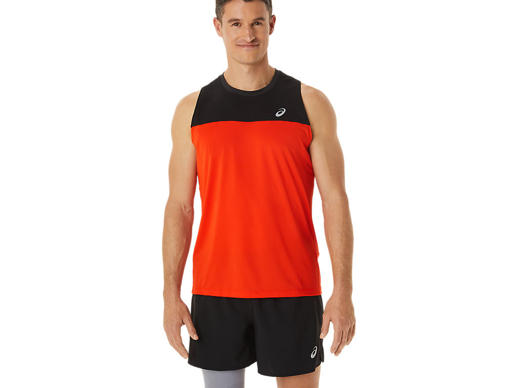 Pánské Tričko Asics Race Singlet Černé Růžové | 2436-SVMNT