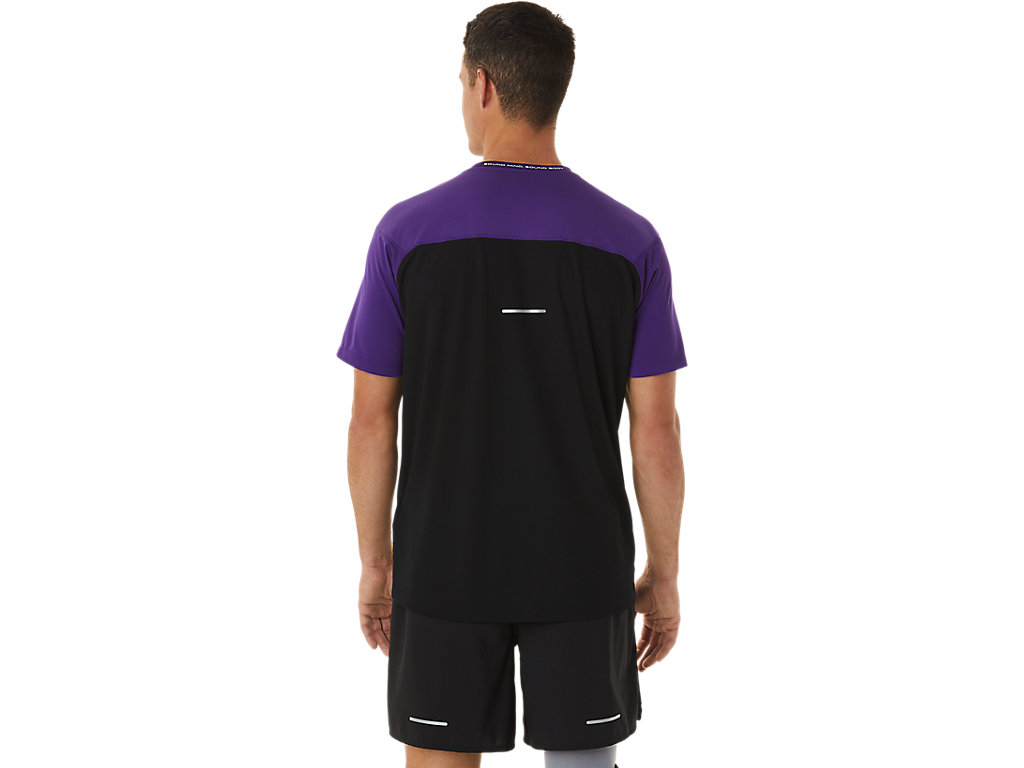 Pánské Tričko Asics Race Sleeve Fialové Černé | 6149-DTULA