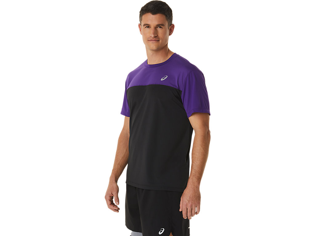 Pánské Tričko Asics Race Sleeve Fialové Černé | 6149-DTULA