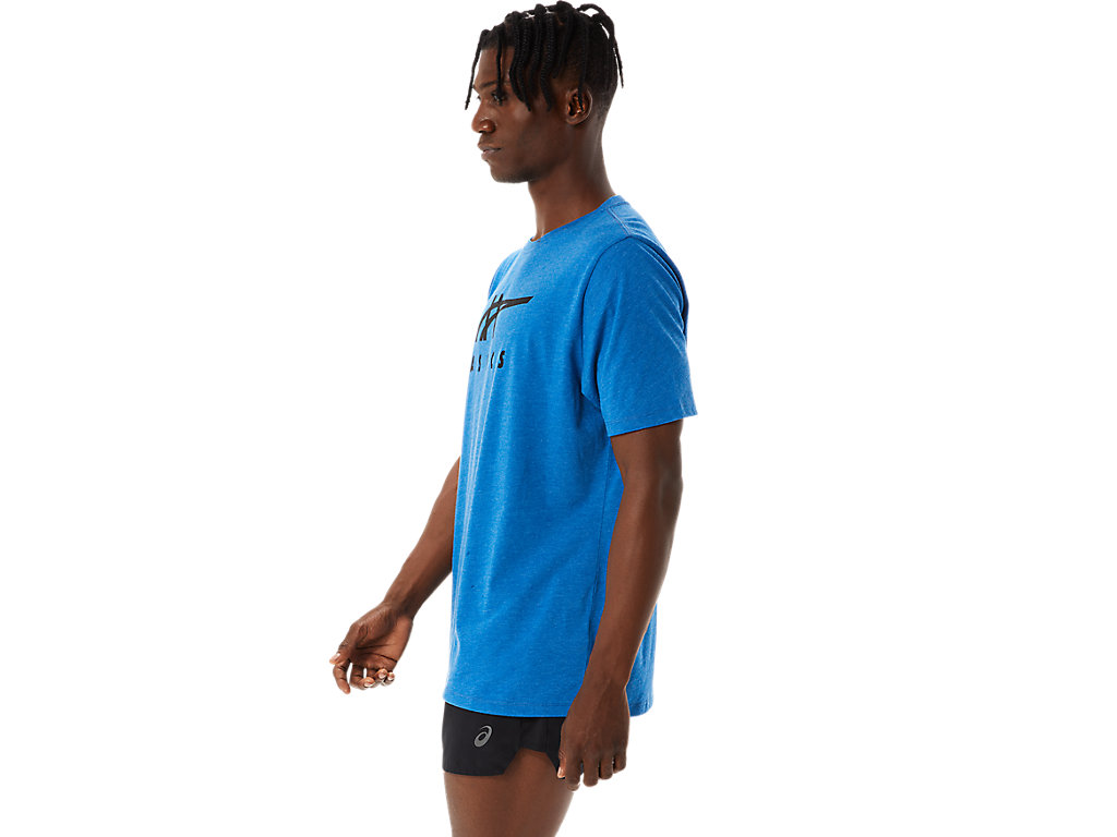 Pánské Tričko Asics Stripe Sleeve Tee Blankyt | 6541-ISYKP