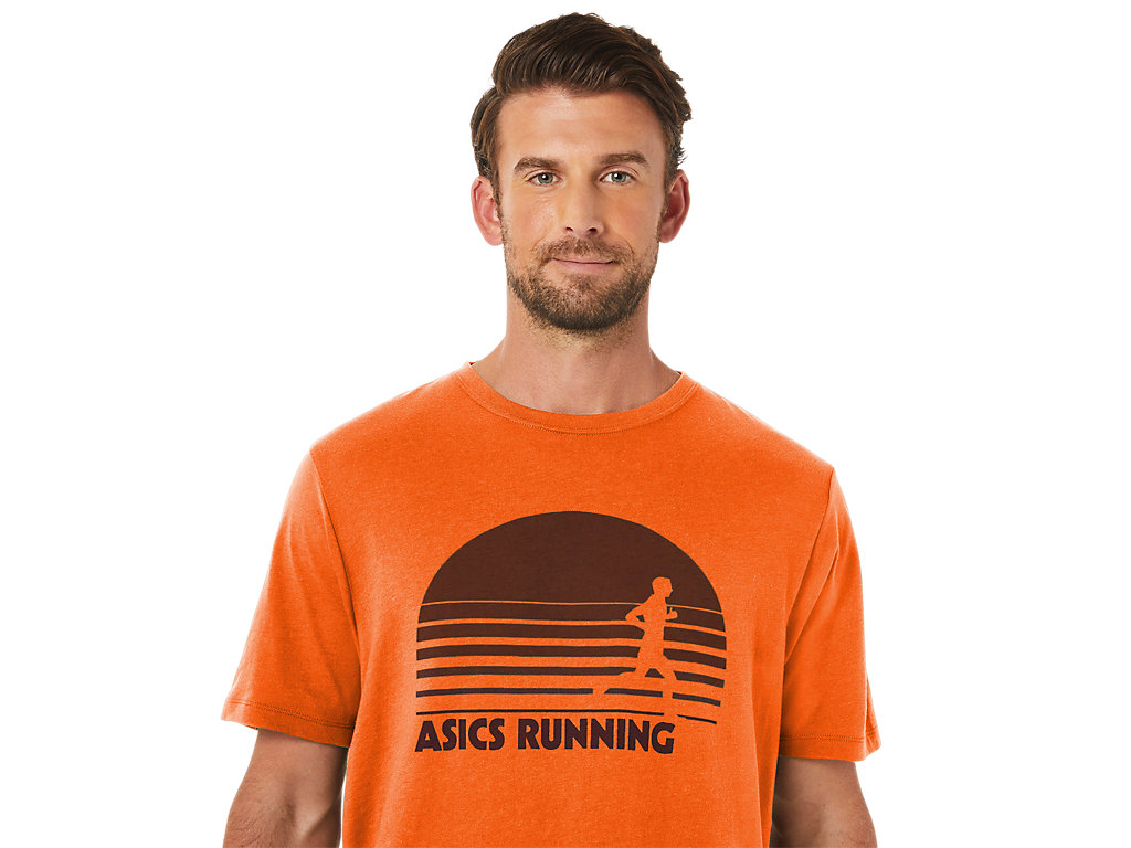 Pánské Tričko Asics Sunrise Runner Grafická Tee Oranžové | 0812-UVKNP